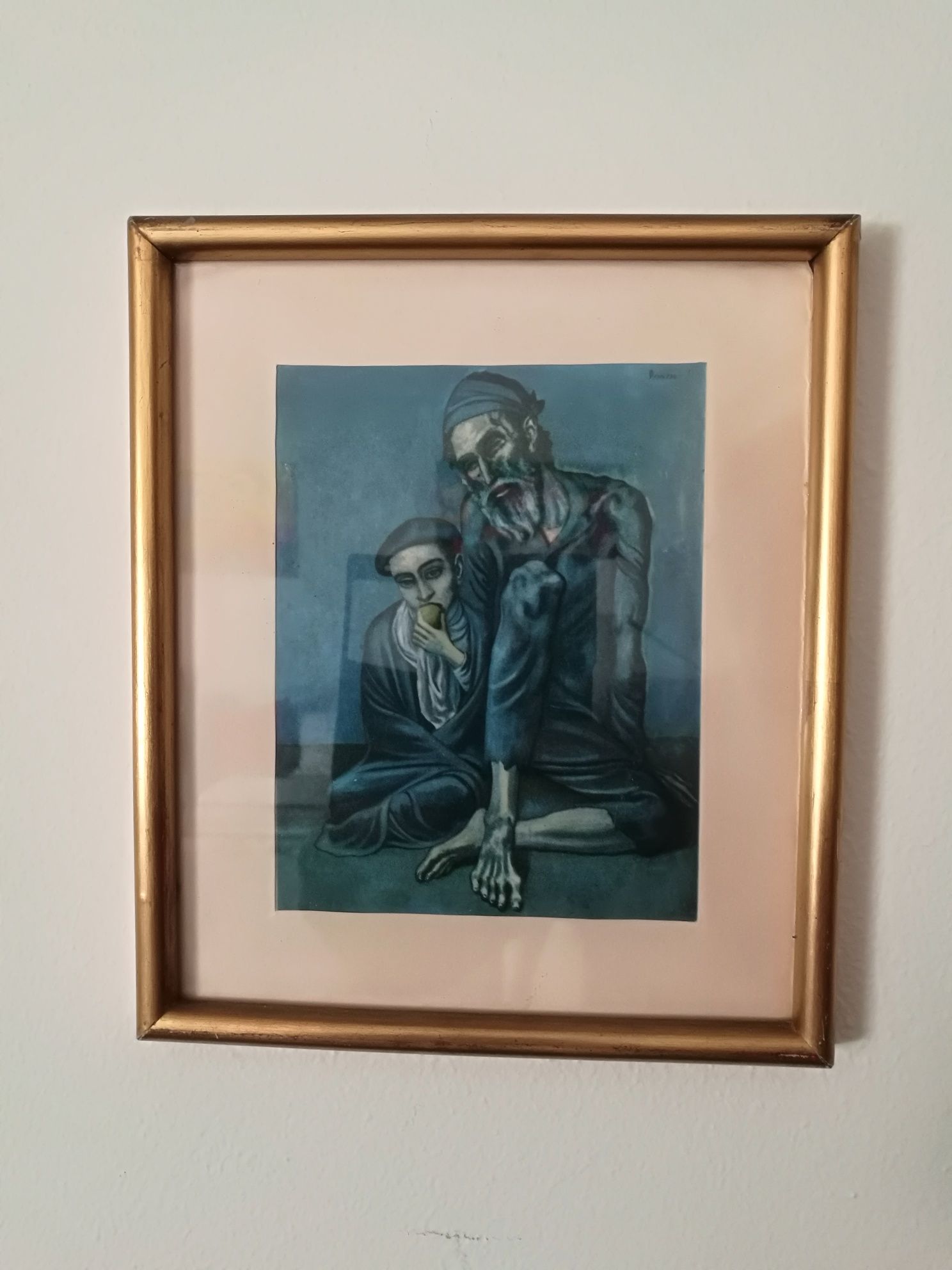 Pintura de Pablo Picasso o velho judeu e o menino