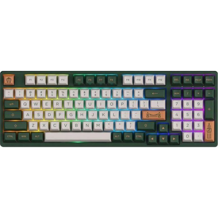 Клавіатура Akko 3098S London 98Key, TTC Speed Silver, USB, RGB, Green