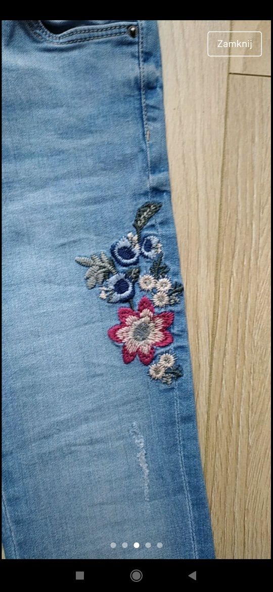 Spodnie jeansowe roz 140