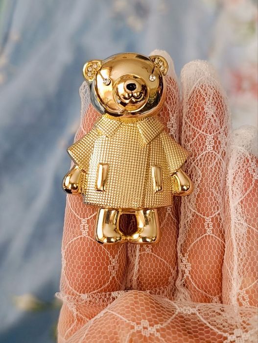 Брошка ведмедик дівчинка Max Mara