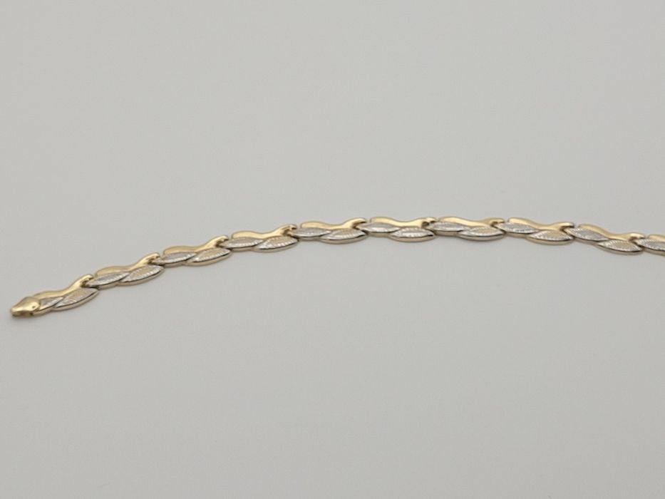 Nowa Złota bransoletka złoto próby 585, rolex 2 kolory Złota