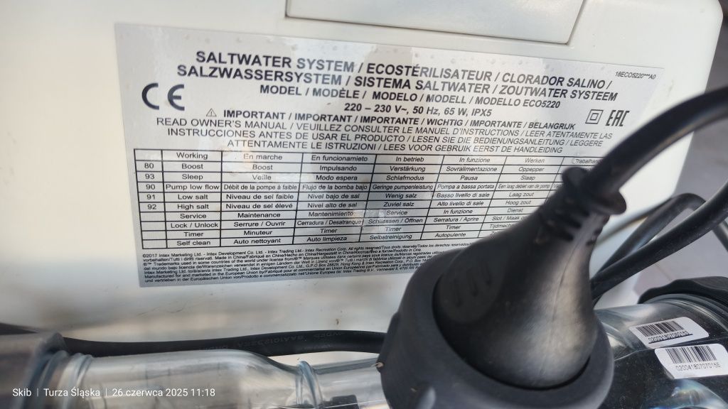 Generator chloru Intex 26668 basen do Pompa Piaskowa