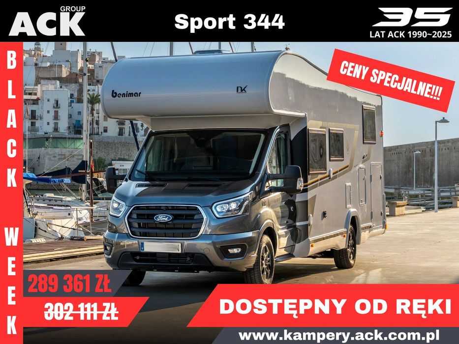 Benimar Sport 344  FORD Kempingowy Benimar Sport 344 Kamper Wersja Zimowa