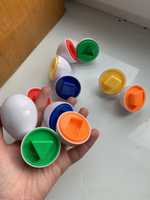 яйца монтессори 3д сортер 6 шт геометрические фигуры