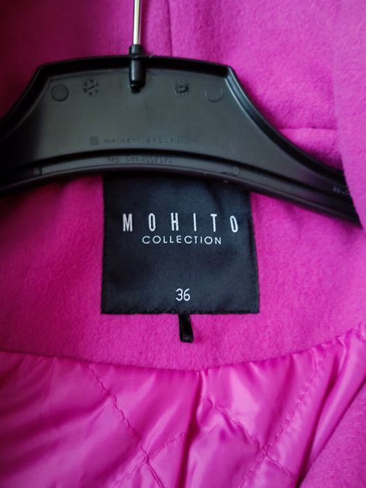 Nowy amarantowy płaszcz Mohito rozmiar 36