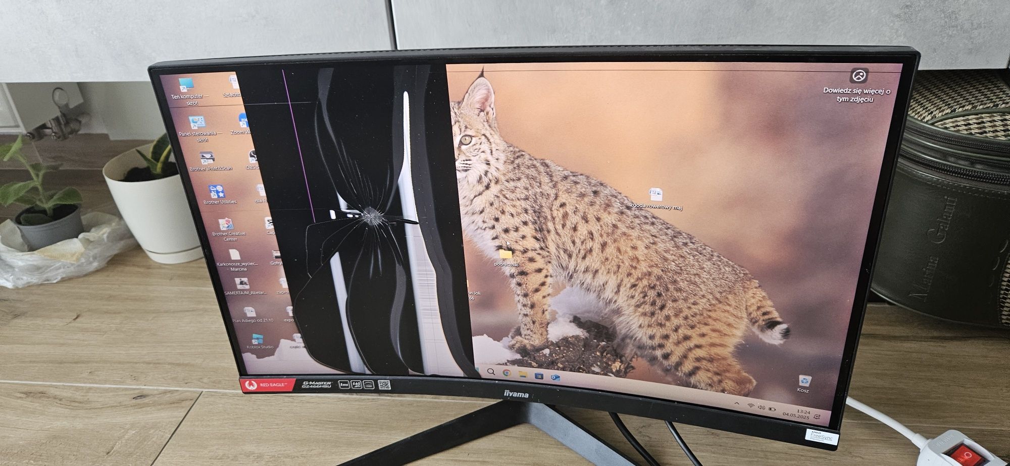 Monitor Iiyama 24 '' cale G2466 HSU. Zbita matryca