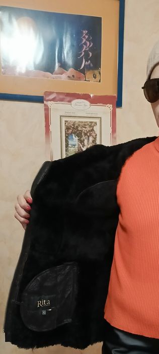 Елегантна дублянка з натуральної шкіри та хутра