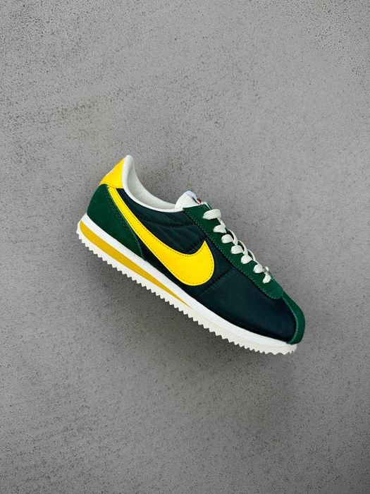 Чоловічі кросівки Nike Cortez зелений з жовтим ТОП НОВИЗНА
