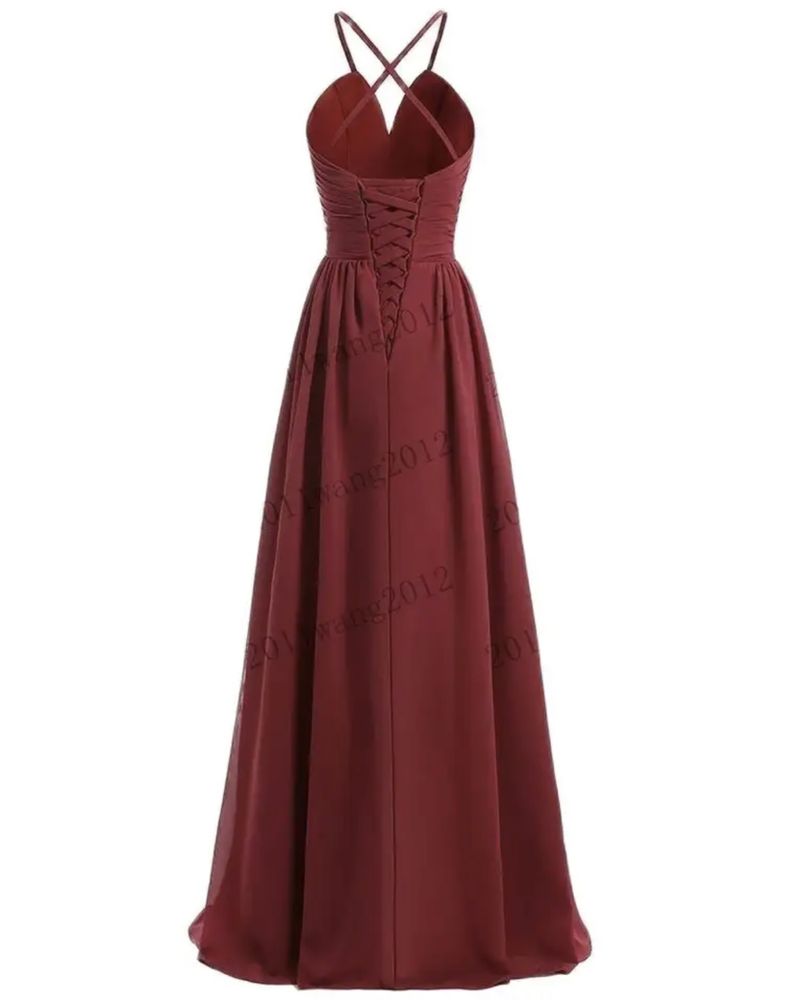 Vestido Bordeaux/ Vermelho tinto - Tam. 38/ 40