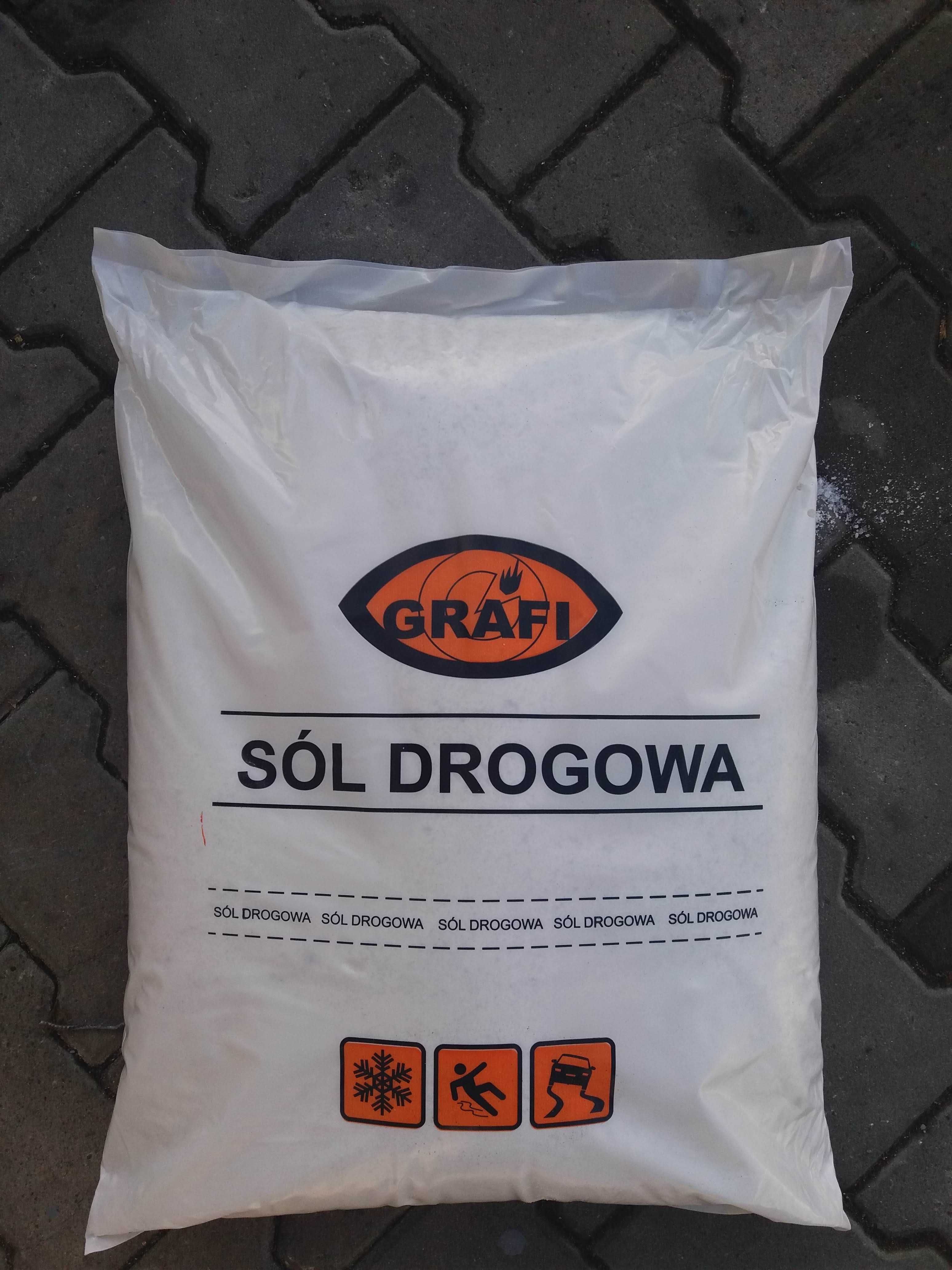 Sól drogowa na lód śnieg antylód gołoledź worki workowana 40x25KG tona