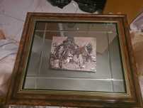 Quadro Escultura c/ relevo coberto a prata com certificado de garantia