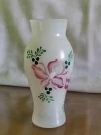 Kryształowy, ręcznie malowany wazon