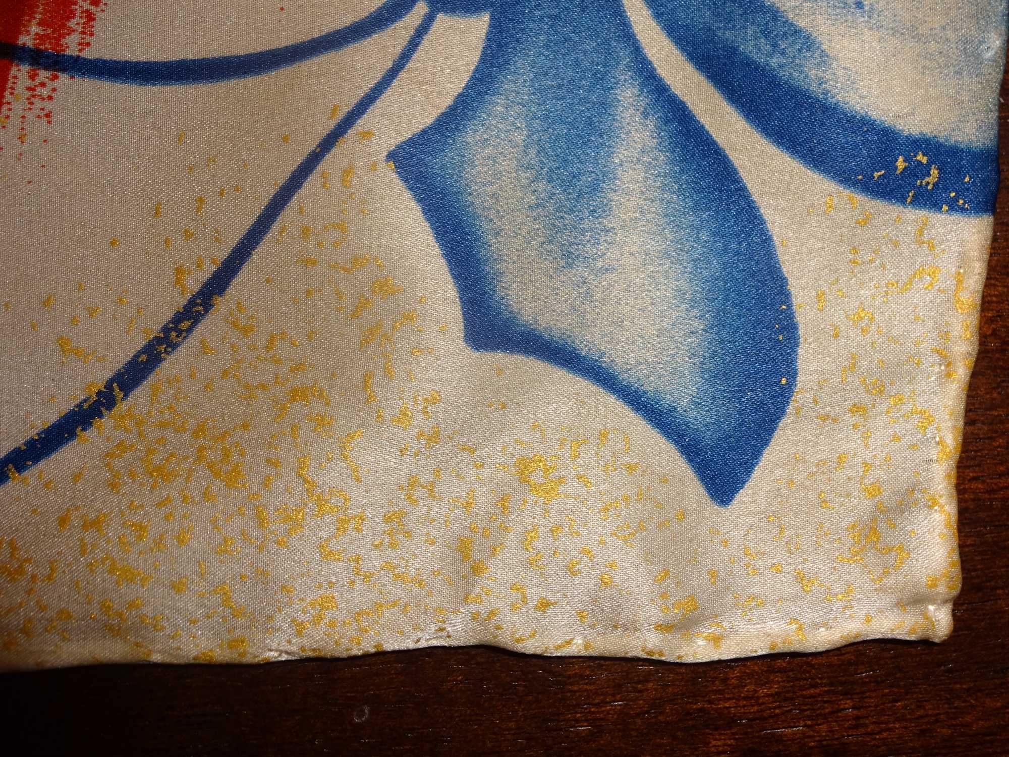POMPOOS 100% SILK oryg. LUX jedwabna apaszka gawroszka rolowana
