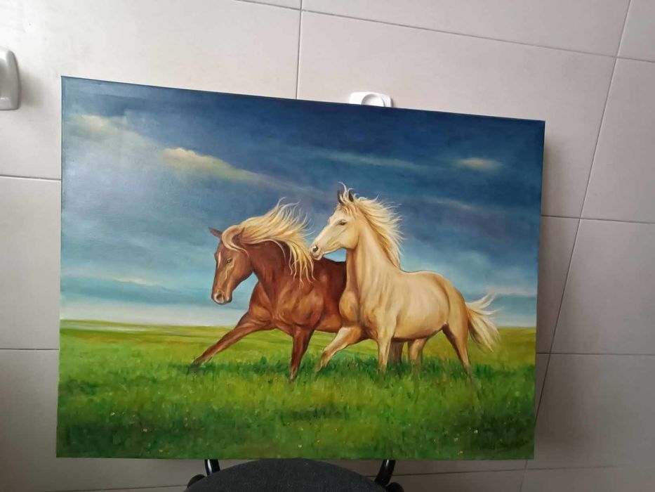 Konie obraz na płótnie olejny