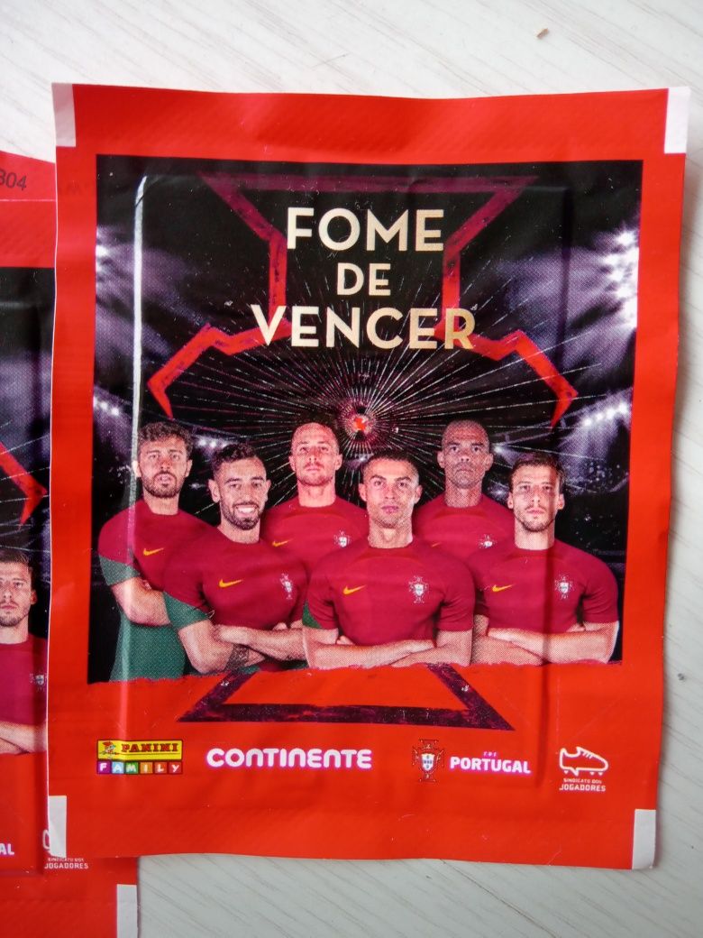 Qatar seleção portuguesa 34 pacotes de cromos futebol