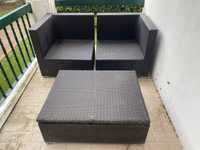 Mesa e cadeiras conjunto rattan