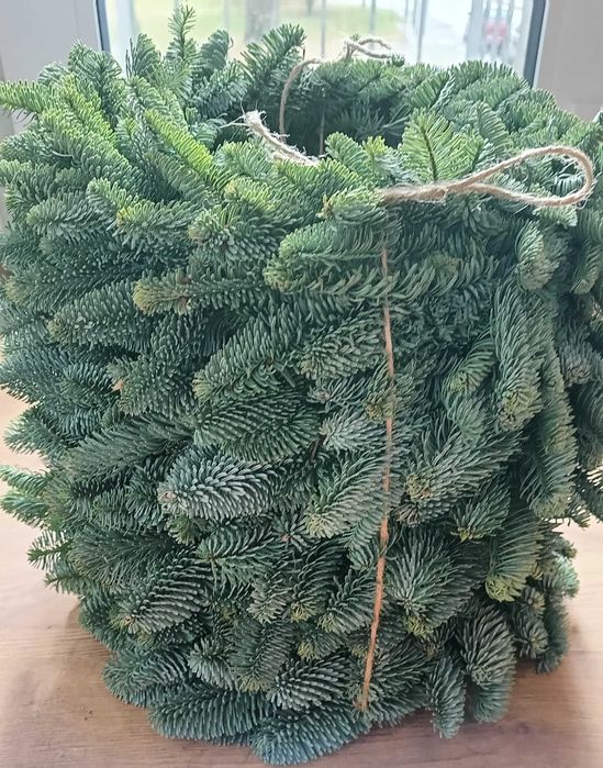 Wianki z nobilisu , żywe gałązki ładnie wyplecione