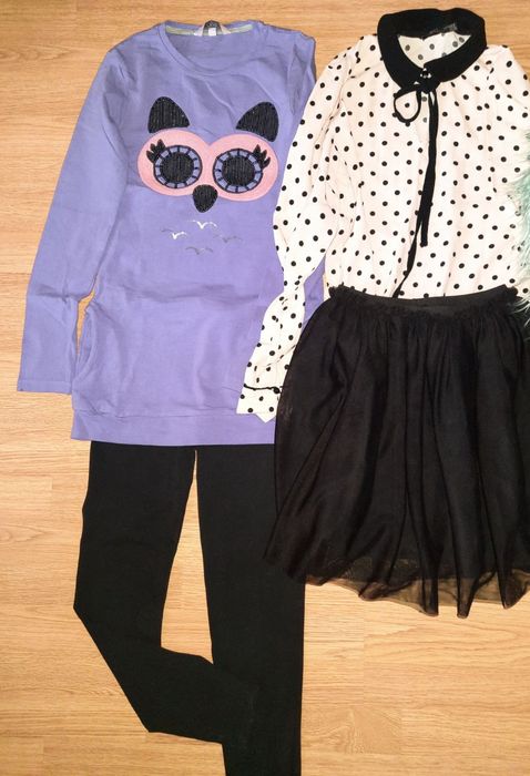 Пакет вещей на девочку 10-11-12лет шубка-меховушка Vila