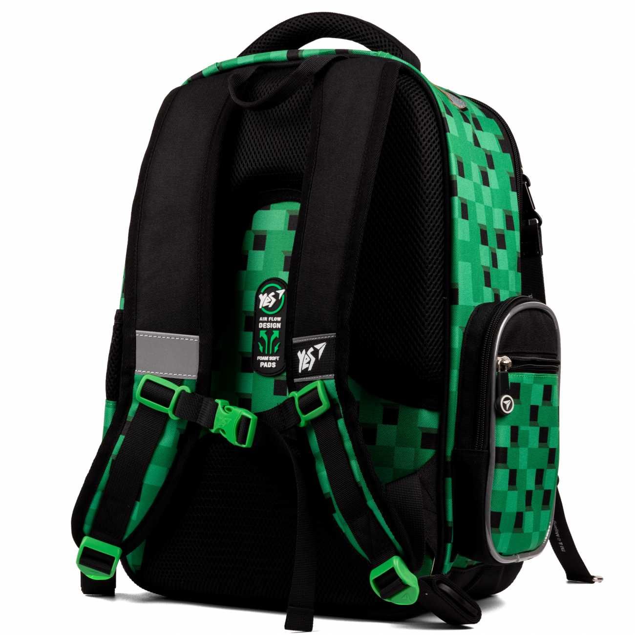 Набір Рюкзак шкільний YES Minecraft + 2-йний пенал і сумка майнкрафт