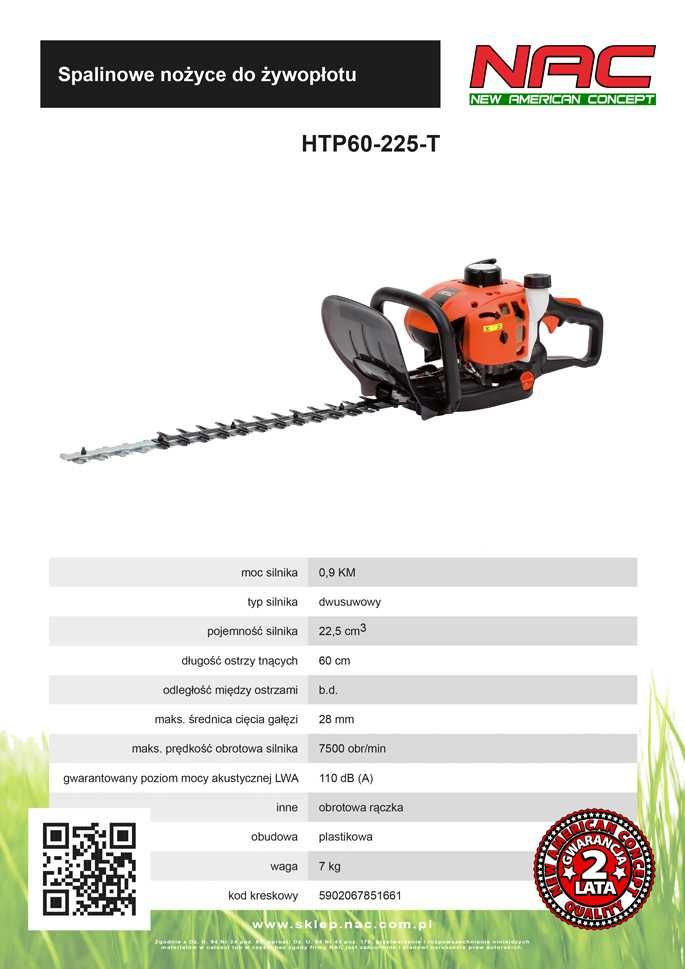 Kosiarka spalinowa b/napędu NAC LP42-450E silnik Briggs&Stratton 450E