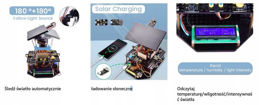 Zestaw do złożenia Arduino solarny idealny do rozpoczecia nauki