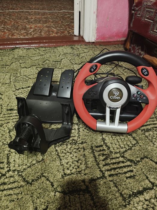 Руль кобра для Пк , ПС ,3 Пс 4 з педалями і кріпленням до столу