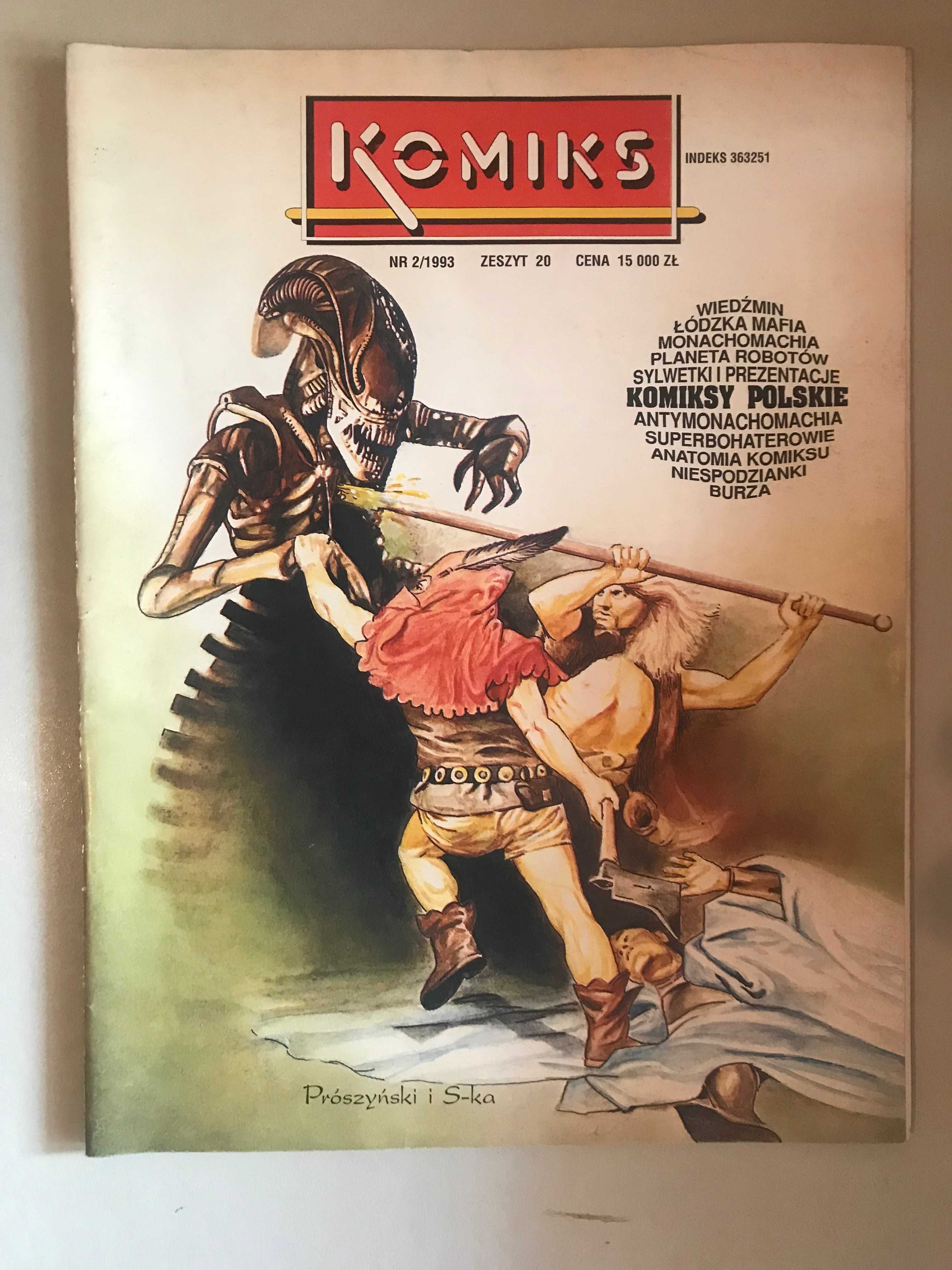 Komiks 2/1993 zeszyt 20 prószyński i sk-a. Wiedźmin. Sapkowski.