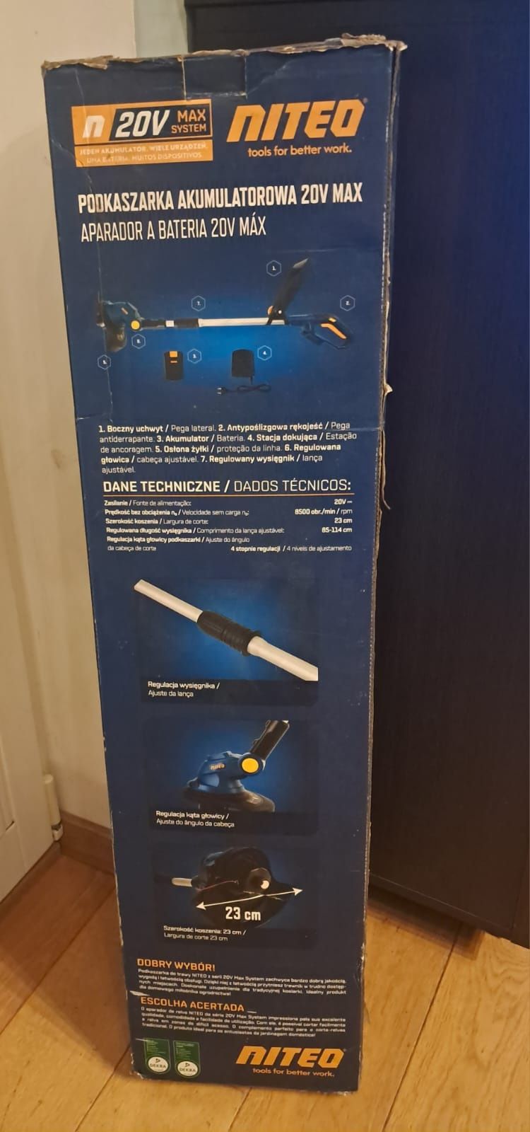 Podkaszarka akumulatorowa NITEO 20V MAX SYSTEM 114CM
