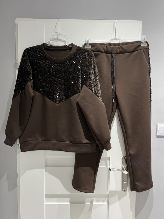 Komplet czekoladowy cekiny