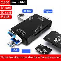 Кардридер Type-C, Micro USB, SD/TF 480Mbps, USB2.0 Otg Card Reader