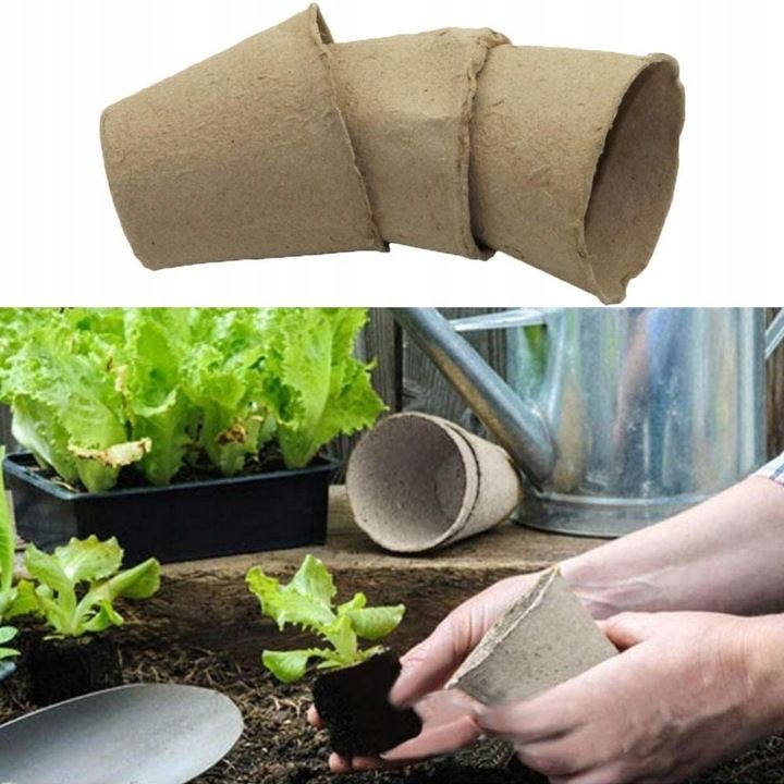 Doniczki Torfowe P6 Biodegradowalne Rozsadowe Sadzonki Rozsady 6 Cm 60