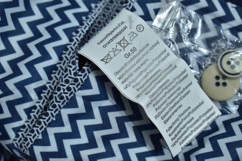 Calamar Tailored Granatowa Marynarka Męska Z Mieszanki Materiałów 50