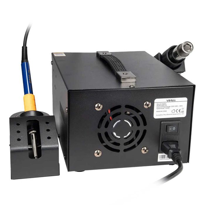 853D Stacja lutownicza HOTAIR 800W + kolba grotowa / Zasilacz 5A 0-30V