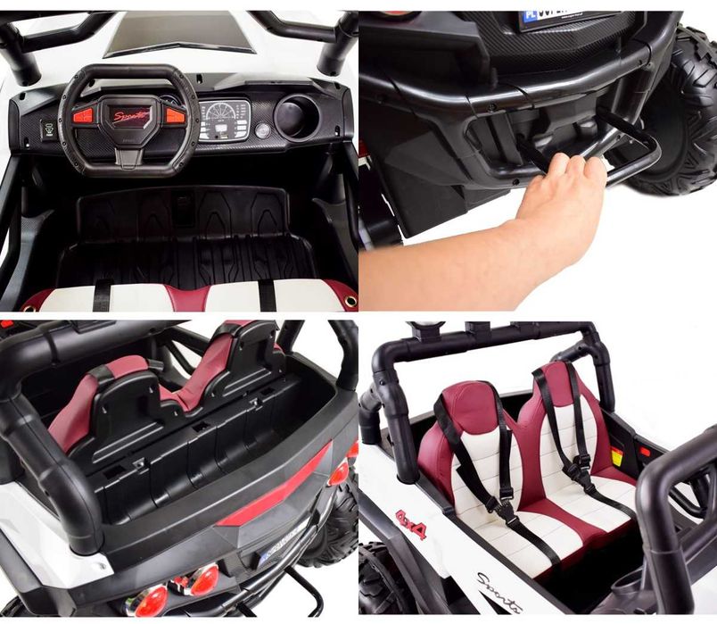 Duże auto na akumulator dla dzieci GRATISY Pilot  4x4 Funkcja bujania