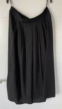 Spódnica midi w czerni z kieszeniami lato moda trendy