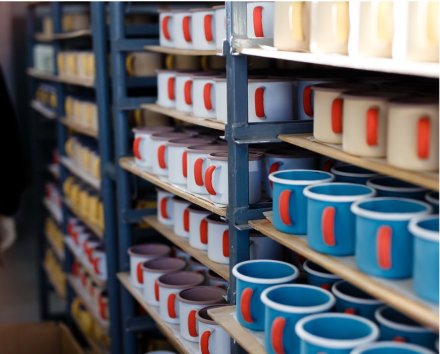 Kubki emaliowane misy naczynia emalia