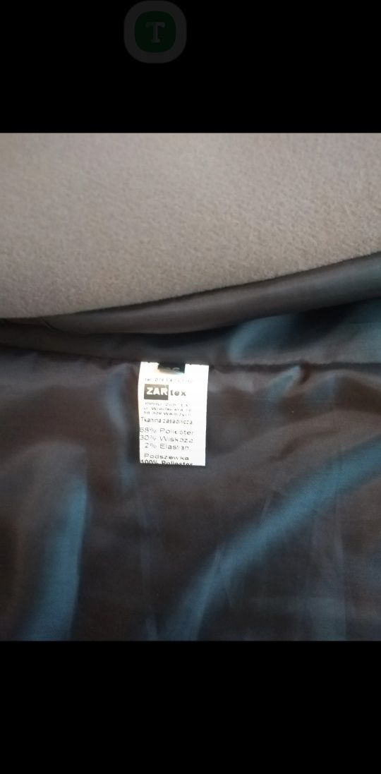 Beżowy elegancki płaszczyk rozmiar S/36