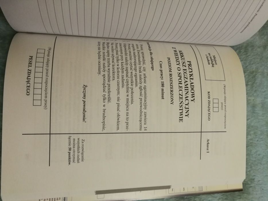 Matura wiedza o społeczeństwie wos, testy i arkusze maturalne OPERON