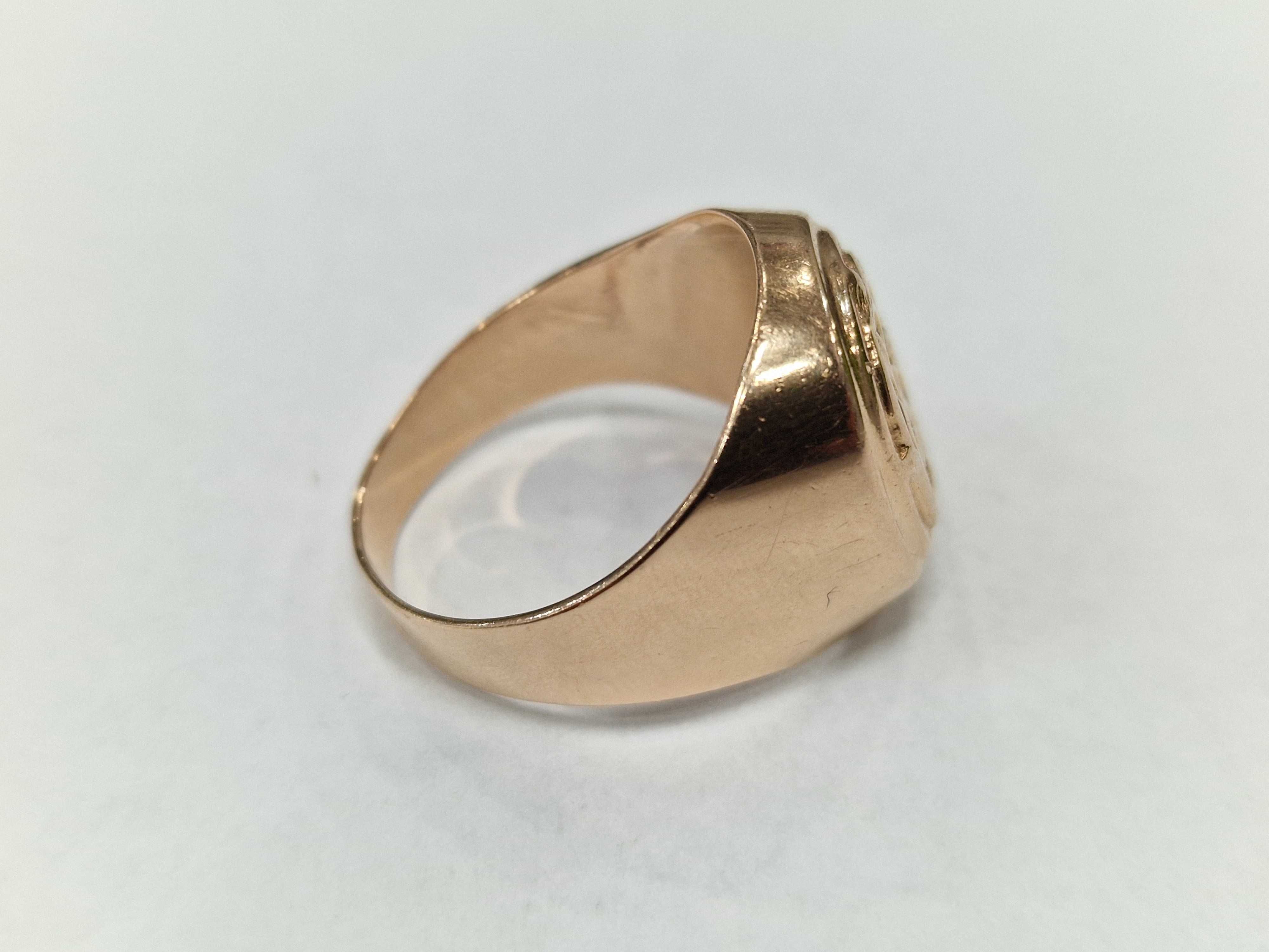 Złoty sygnet męski/ 583/ 9.38 gram/ R29/ Lite złoto/ ZSRR