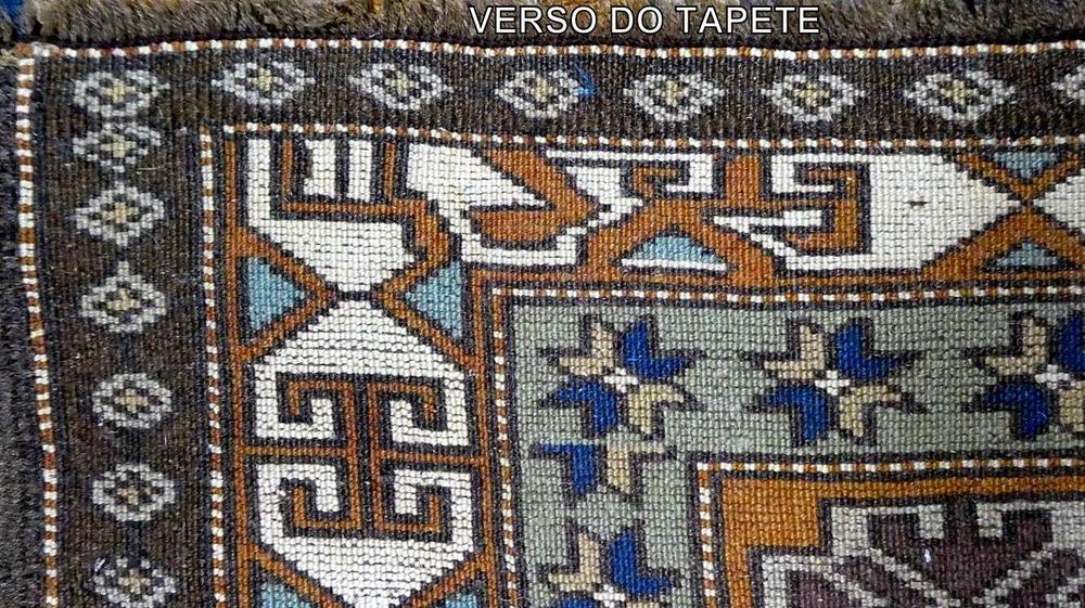 Raro e antigo tapete Turco ALTER KARS KASAK de Lã s/ Lã, com 175x142cm