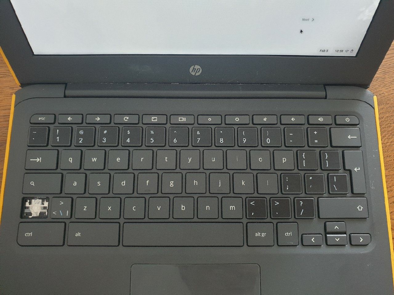 Chromebook hp  uszkodzony