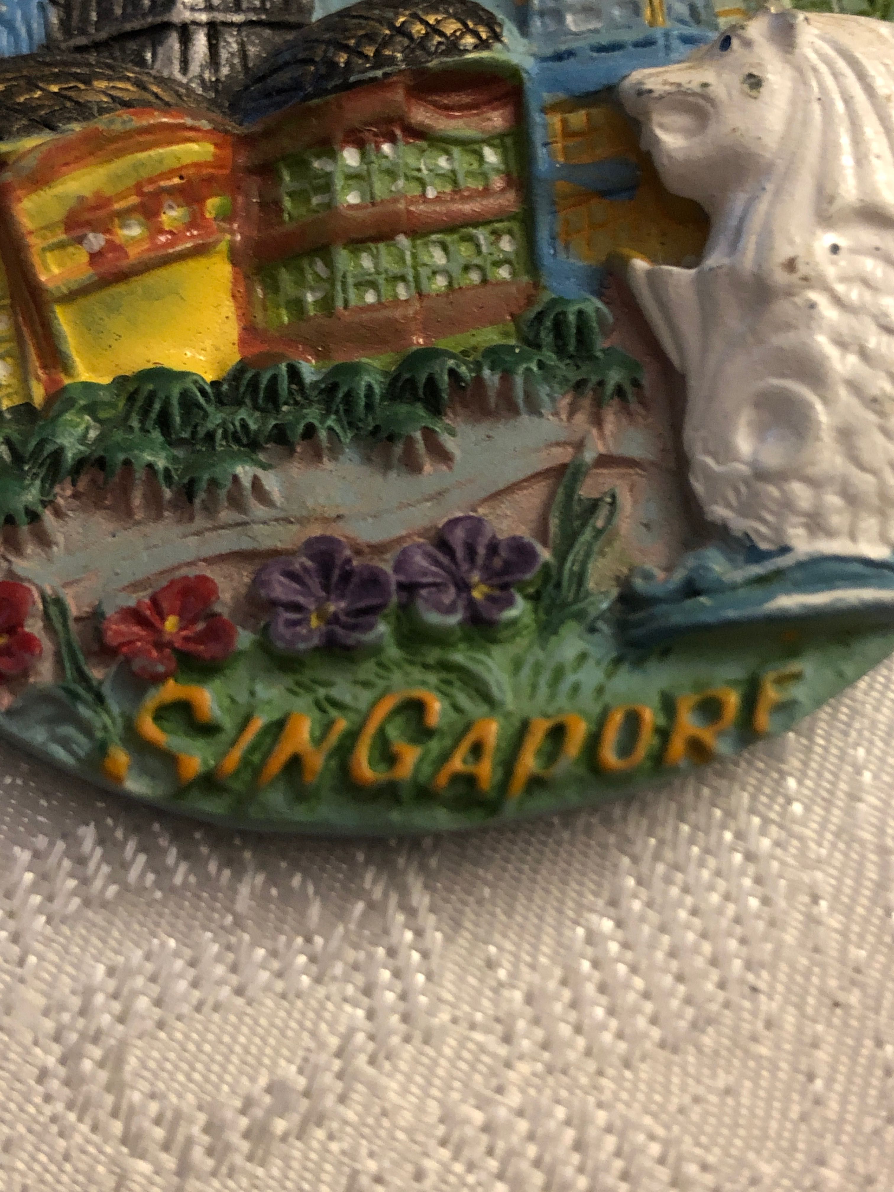 Magnes trójwymiarowy ,magnes na lodówkę, pamiątka z podróży - SINGAPUR