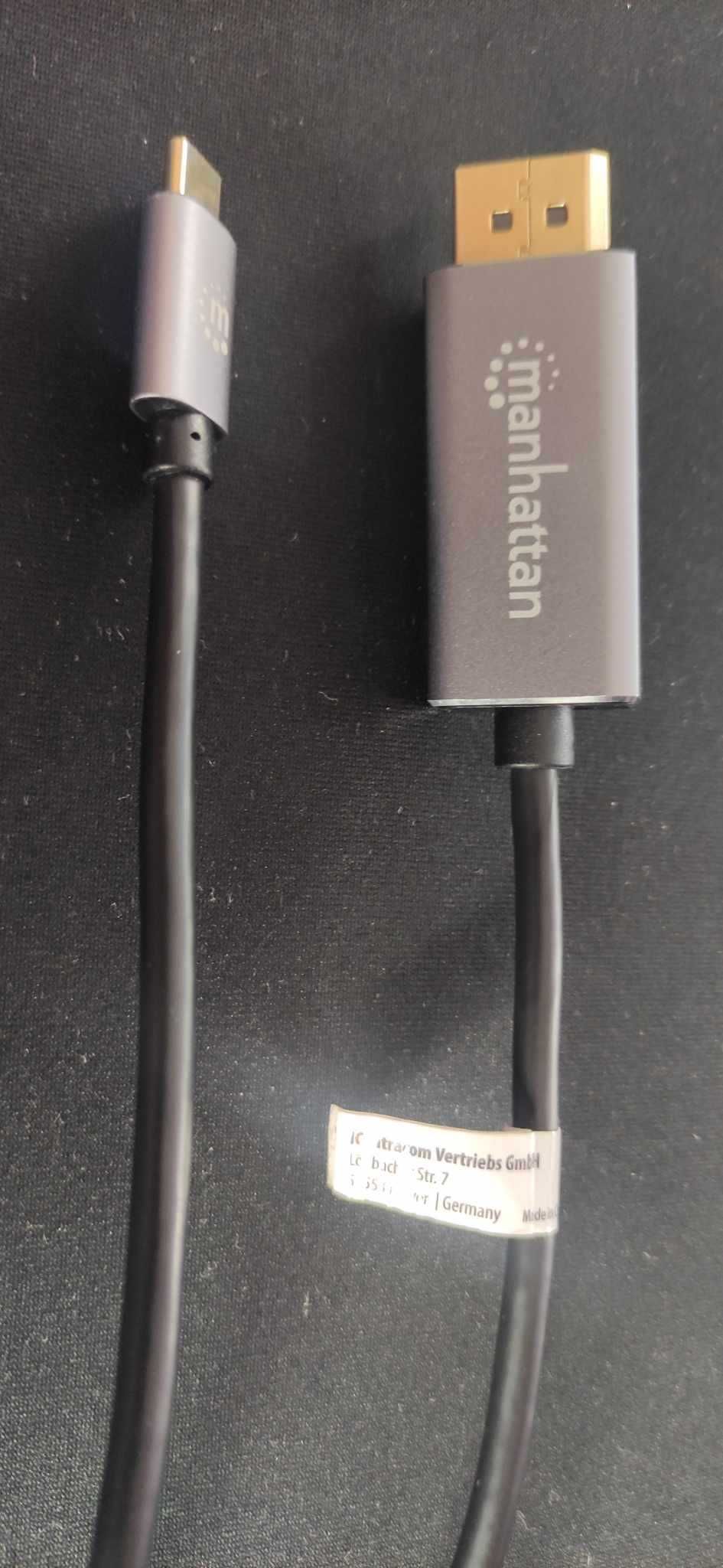 Kabel USB Manhattan USB-C - DisplayPort 2 m Czarny - nie używany