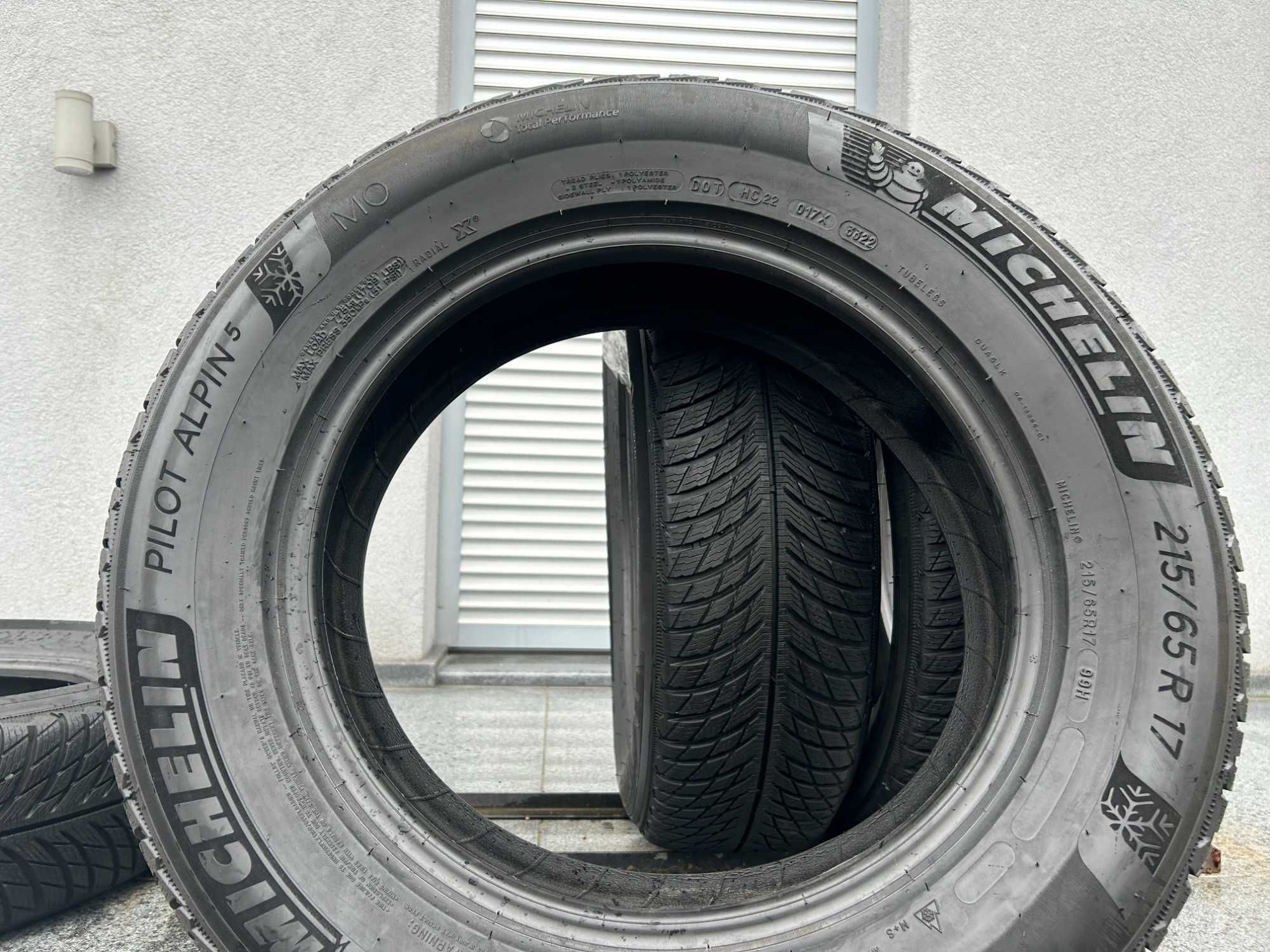 x4 zima 215/65R17 Michelin PilotAlpin5 7,7mm 100% bieżnika 2022r Z2949