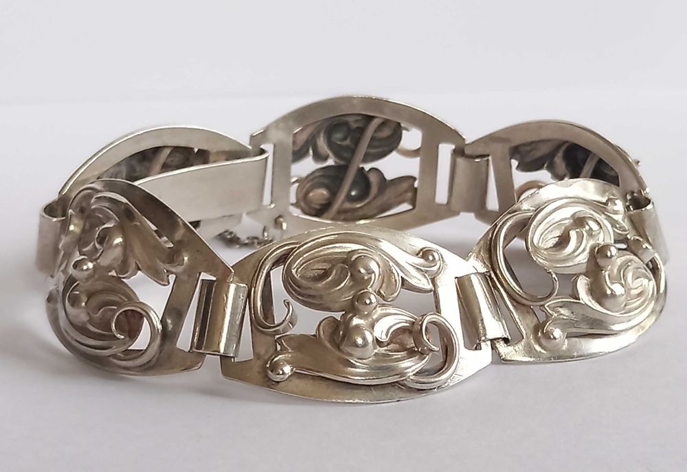 Ażurowa bransoletka, srebro 830