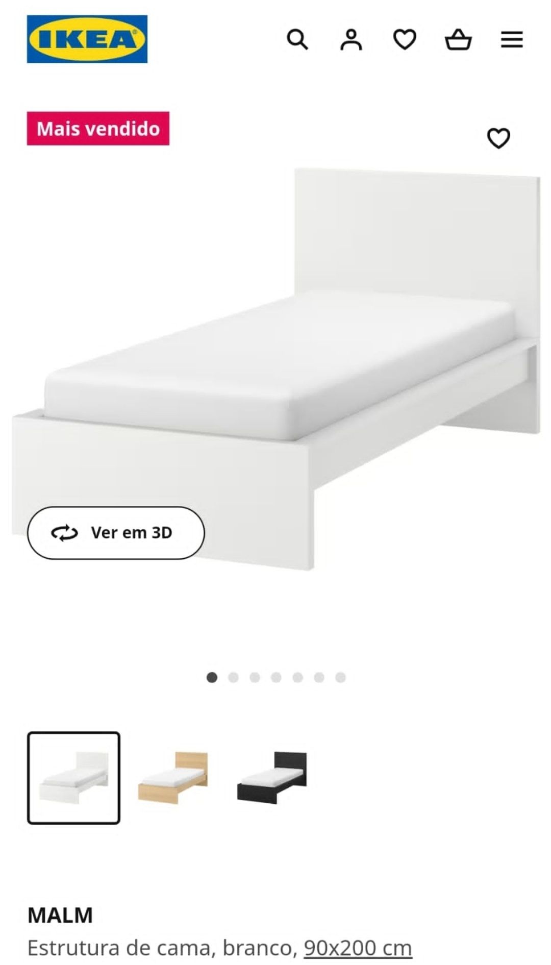 Cama branca criança Ikea