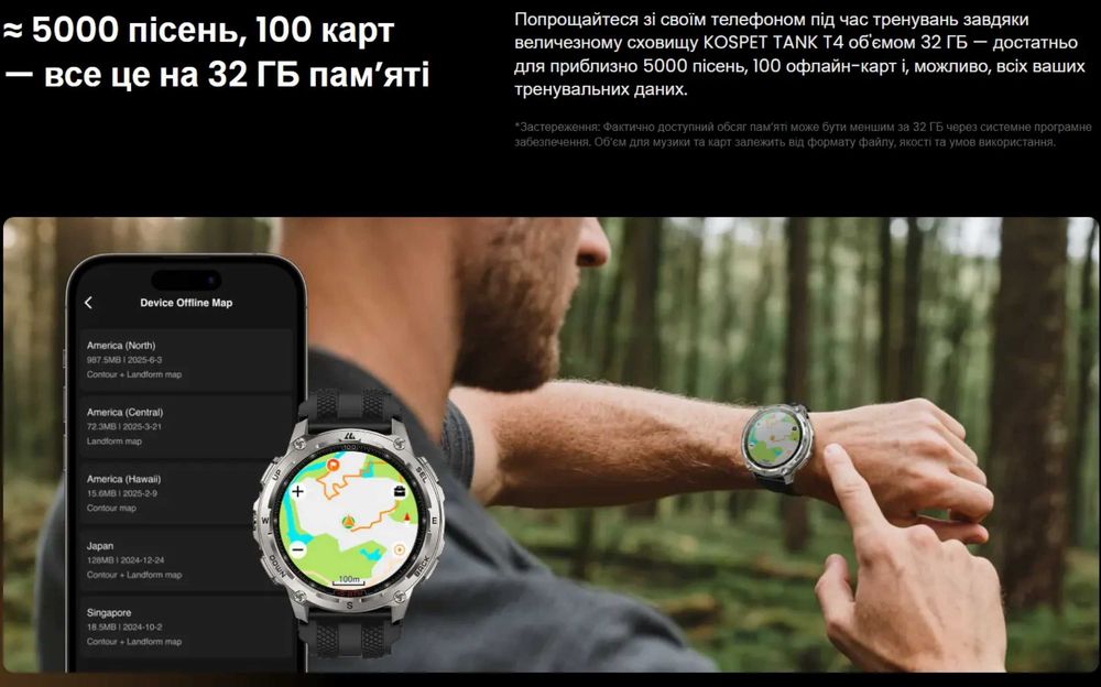 Смарт-годинник тактичний Kospet Tank T4