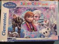 Frozen puzzle super color maxi 104 duże Clementoni