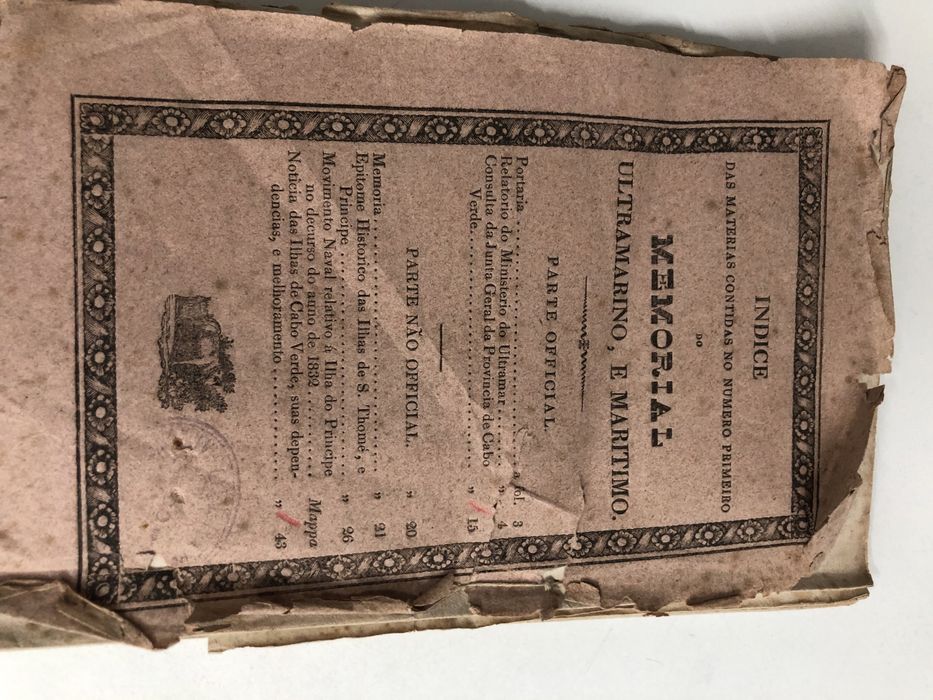 Memorial ultramarino de 1836