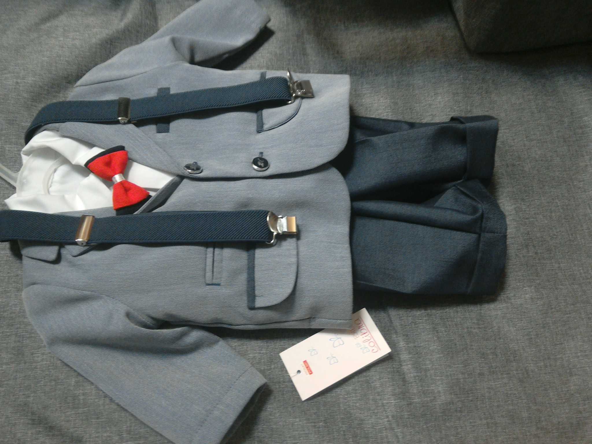 WYPRZEDAŻ! ubranko/komplet chrzest na 62 cm